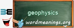 WordMeaning blackboard for geophysics